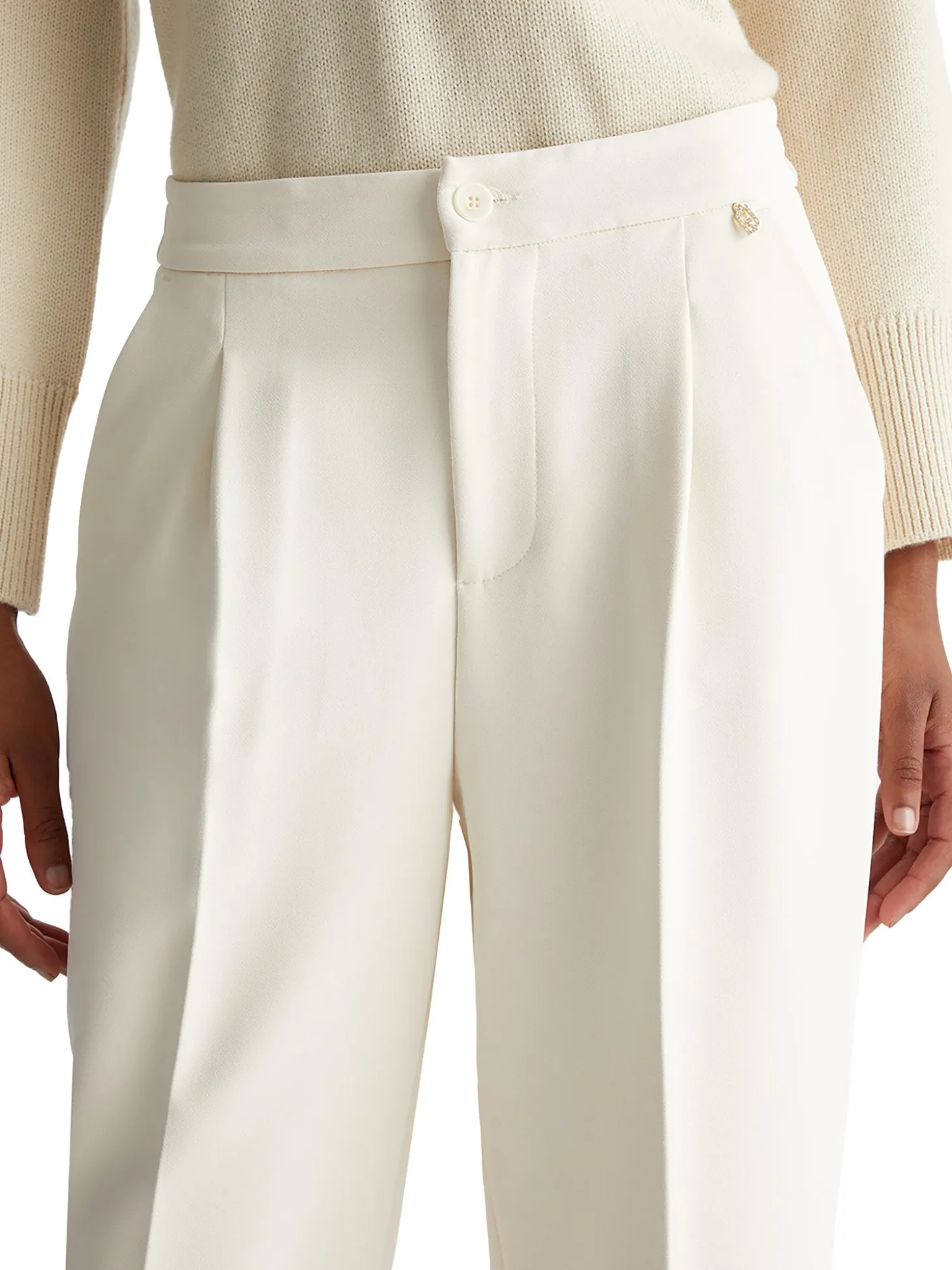 Pantalone chino crepe naturale