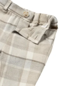 Pantalone chino fantasia check in cotone fantasia