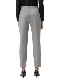 Pantalone chino gessato lurex grigio