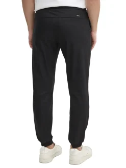 Pantalone chino tapered tech cotone nero