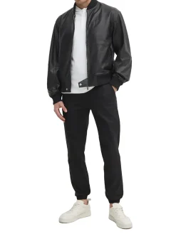 Pantalone chino tapered tech cotone nero