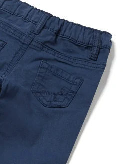 Pantalone cinque tasche in cotone twill blu