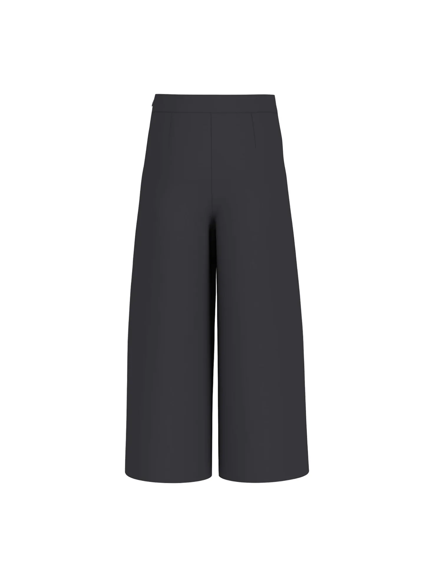 Pantalone culotte con applicazione borchie in crepe nero