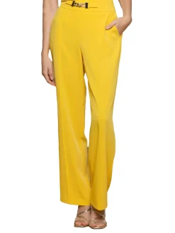 Pantalone elegante con catena giallo
