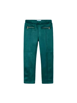 Pantalone in twill glitter verde
