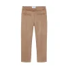 Pantalone in twill glitter cacao