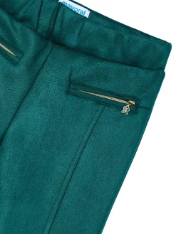 Pantalone in twill glitter verde