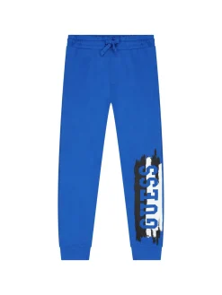 Pantalone jogger active stampa laterale bluette