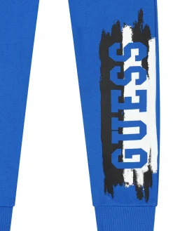 Pantalone jogger active stampa laterale bluette