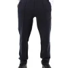 Pantalone jogger box logo e profili frontali blu