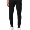 Pantalone jogger cargo felpa nero