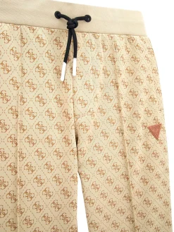 Pantalone jogger Mini Me stampa 4G allover beige/bianco