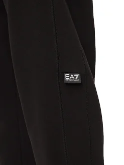 Pantalone jogger stampa logo laterale nero