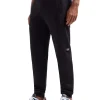 Pantalone jogger tape logo bianco laterale nero