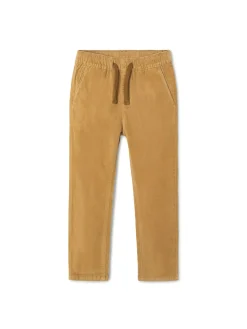 Pantalone jogging velluto beige