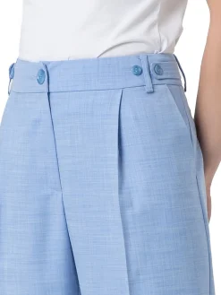 Pantalone linea dritta con vita alta