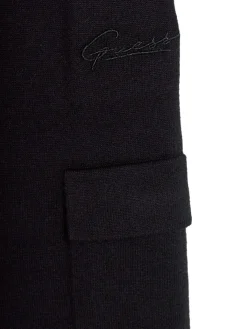 Pantalone modello cargo knitted nero