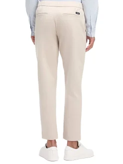 Pantalone modello jogger confort fit beige
