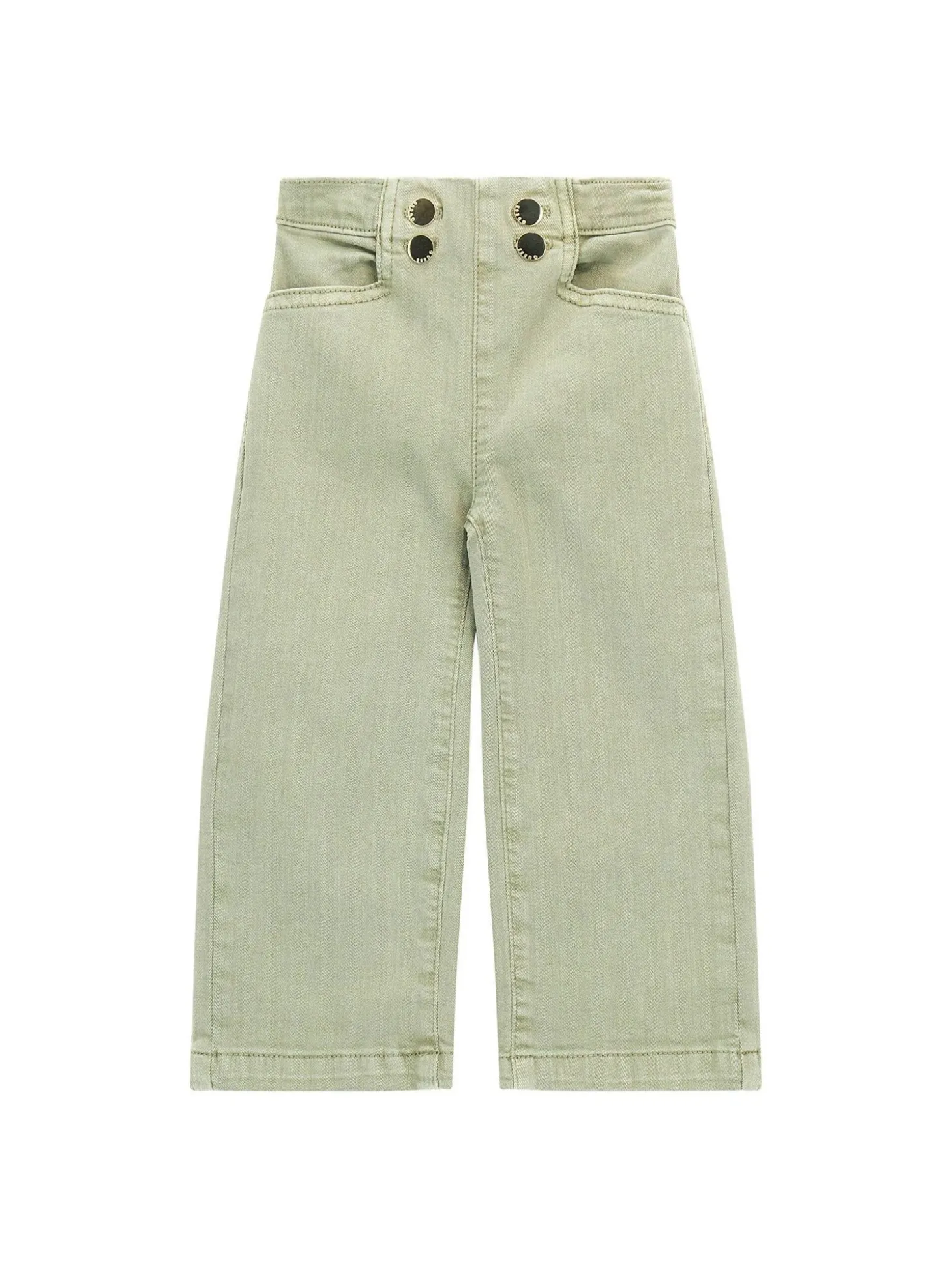 Pantalone mom rise verde chiaro