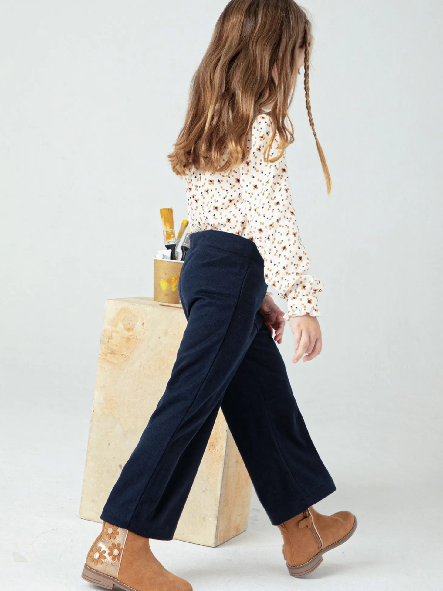 Pantalone palazzo blu