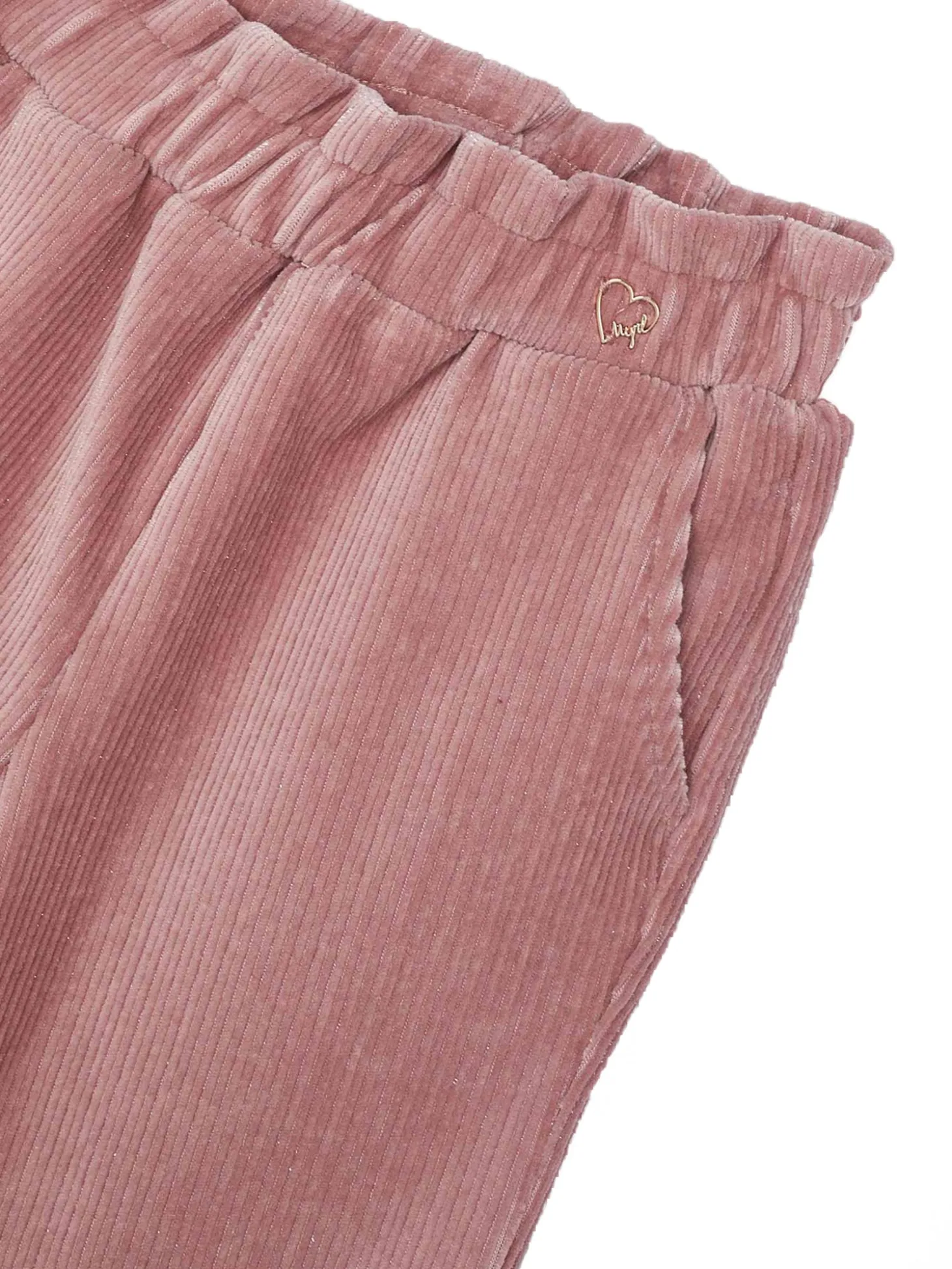 Pantalone palazzo in velluto rosa