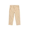 Pantalone print twill beige