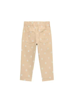 Pantalone print twill beige