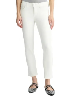 Pantalone skinny dal ginocchio con risvolto bianco