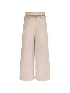 Pantalone teen wide leg con logo grigio