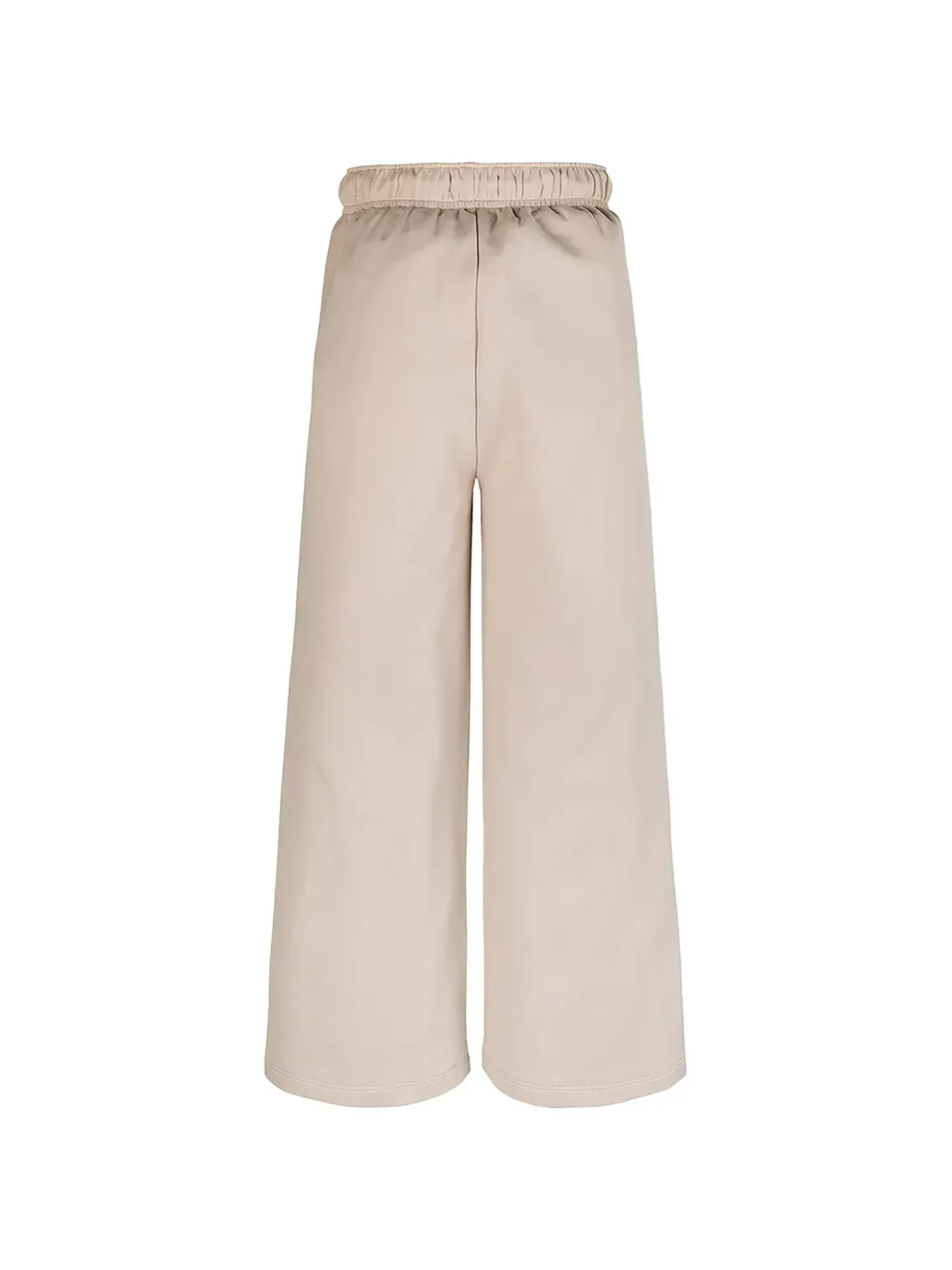 Pantalone teen wide leg con logo grigio