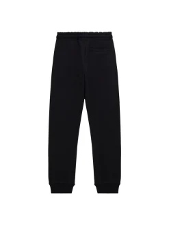 Pantalone tuta nero con logo ricamato