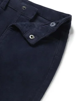 Pantalone velluto a costine blu