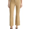 Pantalone vita alta con chiusura con bottoni sabbia