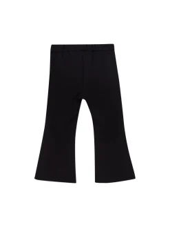 Pantalone zampetta effetto spalmato nero