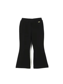 Pantalone zampetta in felpa nero