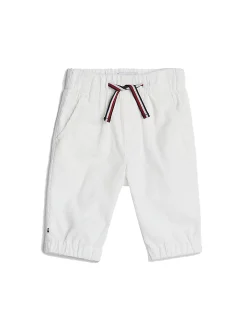 Pantaloni chino neonato in velluto bianco