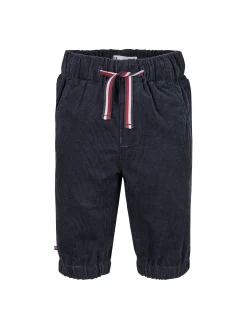 Pantaloni chino neonato in velluto blu
