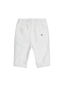 Pantaloni chino neonato in velluto bianco