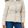 Piumino con cappuccio new Olga beige