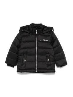 Piumino con zip e cappuccio Frigi nero