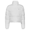 Piumino crop senza cappuccio bianco