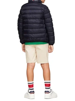 Piumino leggero con zip blu