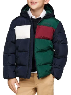 Piumino Teen colorblock tessuto ripstop multicolor