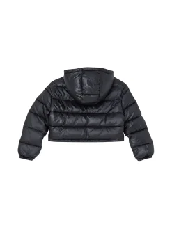 Piumino trapuntato e imbottito con zip nero