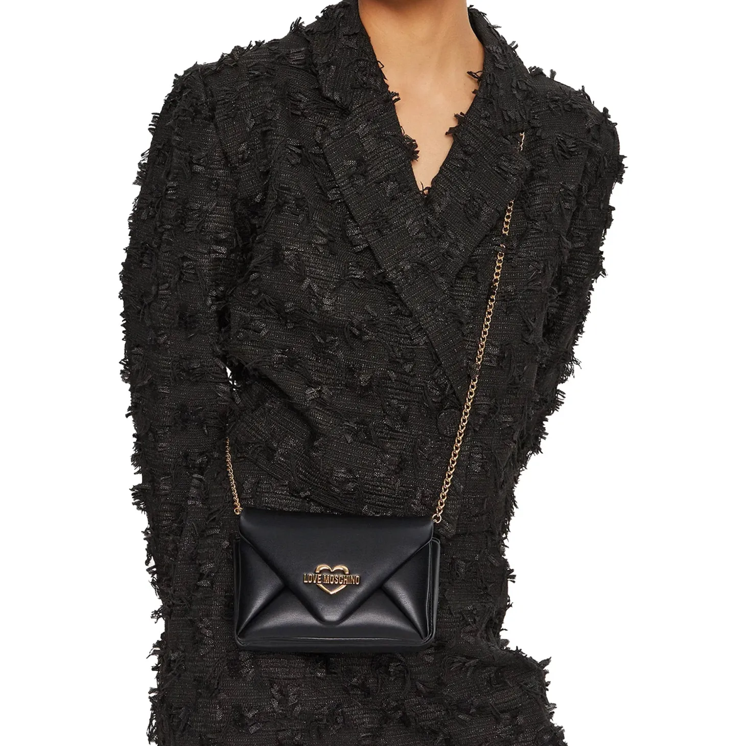 Pochette con cuore nero