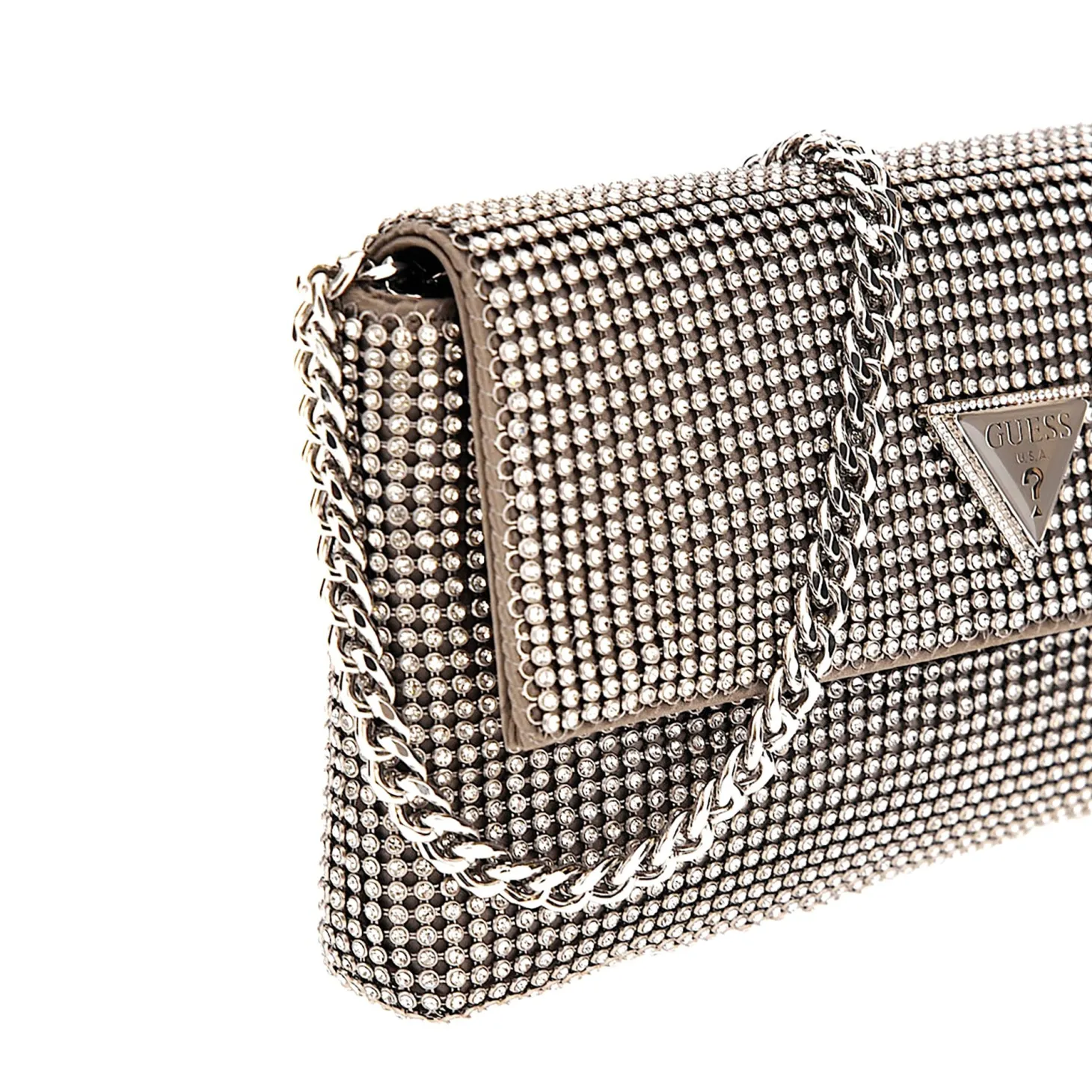Pochette Zalina strass argento