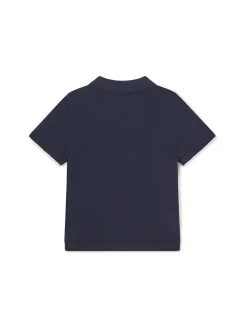 Polo cotone tricot neonato blu
