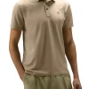 Polo in piqué di cotone beige