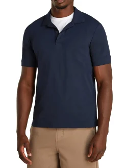 Polo in tessuto tech piquet blu
