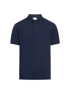Polo in tessuto tech piquet blu